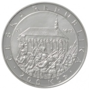 600. výročí první pražské defenestrace, PROOF (200) - pamětní stříbrná mince