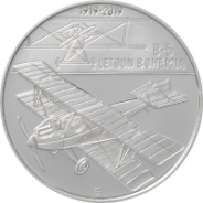100. výročí sestrojení prvního letounu československé výroby Bohemia B-5, PROOF (200) - pamětní stříbrná mince