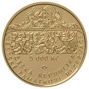 Zlatá mince Město Štramberk (5000), kvalita PROOF